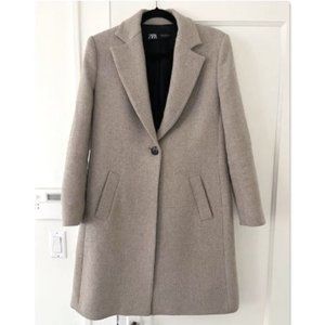 Zara wool blend fitted coat